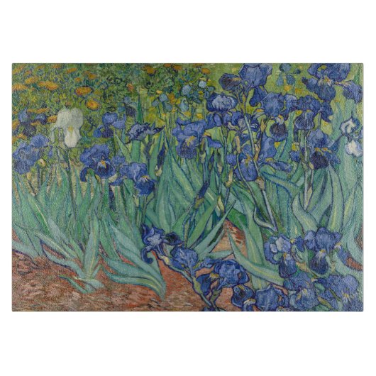 Iris, bloemenschilderij in olieverf, Vincent Van G Snijplank (Voorkant)