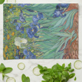 Iris, bloemenschilderij in olieverf, Vincent Van G Theedoek (Gevouwen)