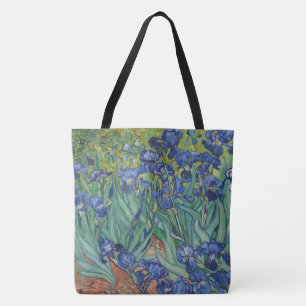Iris, bloemenschilderij in olieverf, Vincent Van G Tote Bag