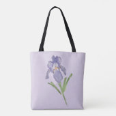 Iris bloemenschilderij tote bag (Achterkant)