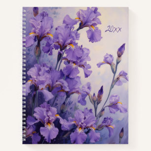 Iris Bloemenspiraalgebonden Journaal Botanisch Zom Notitieboek