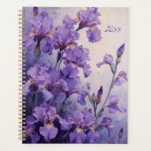 Iris Bloemenspiraalgebonden Planner Botanisch Voor (Voorkant)