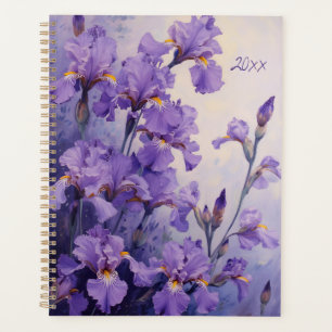 Iris Bloemenspiraalgebonden Planner Botanisch Voor