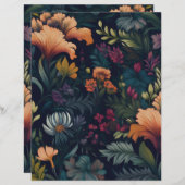  Iris Bloempatroon Papier Briefpapier (Voorkant / Achterkant)