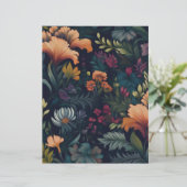  Iris Bloempatroon Papier Briefpapier (Staand voorkant)