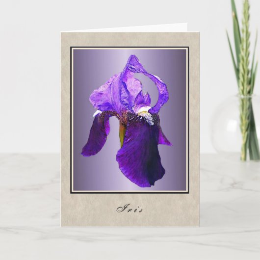 Iris - Bloemserie Kaart (Voorkant)
