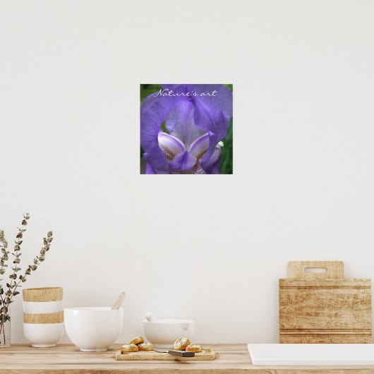 Iris-blokfoto Poster (Keuken)