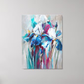 Iris Bloom – Modern Impressionist Floral Wall Art  Canvas Afdruk (Voorkant)