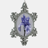 Iris Bloom Tin Sneeuwvlok Ornament (Links)