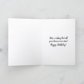 Iris Blooms en Park Bench Bloemen Verjaardag Kaart (Binnen)