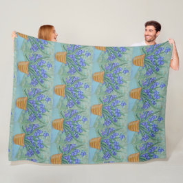 Iris Blossom Fleece Deken