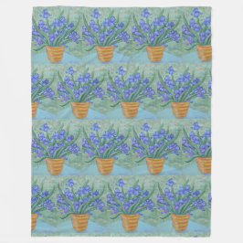 Iris Blossom Fleece Deken