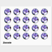 Iris ~ Blue en White Ronde Sticker (Vel)