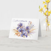 Iris boeket sympathie kaart (Gele Bloem)