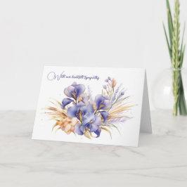 Iris boeket sympathie kaart
