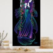 Iris Bohemian Fairy Swing Flower Child Hippie Art Poster (Keuken)
