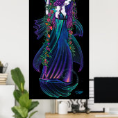 Iris Bohemian Fairy Swing Flower Child Hippie Art Poster (Thuiskantoor)