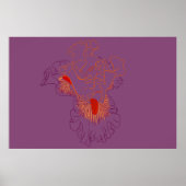 Iris Botanical Line Art Poster (Voorkant)