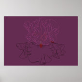 Iris Botanical Line Art Poster (Voorkant)