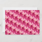 Iris botanische kunst rood roze bruiloft uitnodigi kaart (Achterkant)
