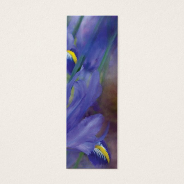 Iris Bouquet Art Bladwijzer Mini Visitekaartjes (Voorkant)