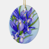 Iris Bouquet Flower Art Painting Ornament Pendant (Rechts)