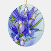 Iris Bouquet Flower Art Painting Ornament Pendant (Links)