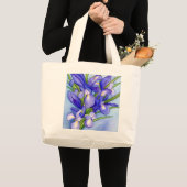 Iris Bouquet Flower Painting Canvas tas (Voorkant (product))