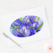 Iris Bouquet Flower Painting Sticker (Envelop)