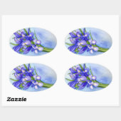 Iris Bouquet Flower Painting Sticker (Vel)
