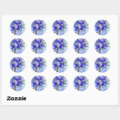 Iris Bouquet Flower Painting Sticker (Vel)