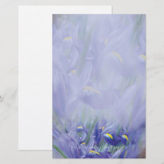 Iris Bouquet Stationery Briefpapier (Voorkant / Achterkant)