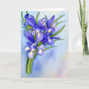 "Iris Bouquet" Wenskaart voor het schilderen Kaart