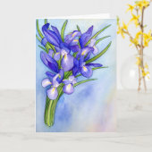 "Iris Bouquet" Wenskaart voor het schilderen Kaart (Gele Bloem)