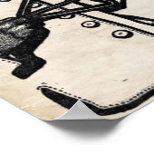 Iris Brand  koffie afdrukken Poster (Hoek)