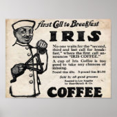 Iris Brand  koffie afdrukken Poster (Voorkant)