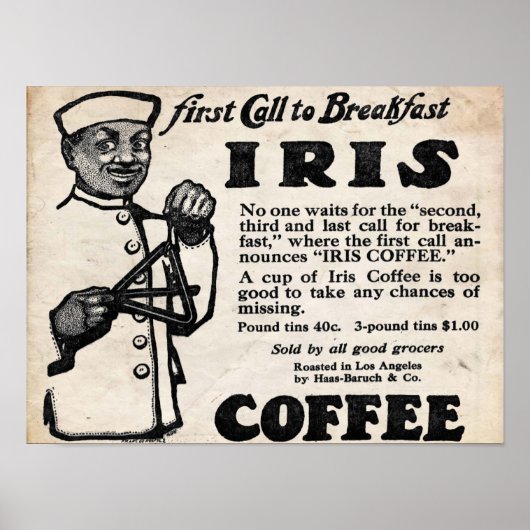 Iris Brand  koffie afdrukken Poster (Voorkant)