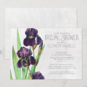 Iris Bridal Shower-uitnodigingen Kaart (Voorkant / Achterkant)