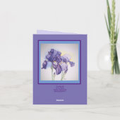 Iris-briefkaart Bedankkaart (Achterkant)