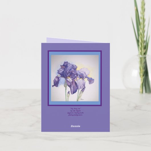 Iris-briefkaart Bedankkaart (Achterkant)