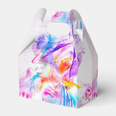 Iris Bruids Taart Favor Doos Paars Blauwe Bloemen Bedankdoosjes (Achterkant)