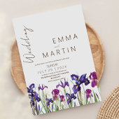 Iris Bruiloft Bloem Bruiloft Rustiek Kaart