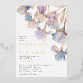 Iris Bruiloft Folie Uitnodiging (Voorkant)