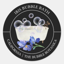 Iris Bubble Bath-etiket Ronde Sticker