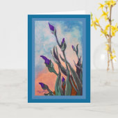 Iris Buds-Wenskaart Kaart (Gele Bloem)