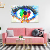 Iris Canvas Afdruk (Insitu (Woonkamer))