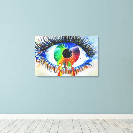 Iris Canvas Afdruk (Insitu (Houten vloer))
