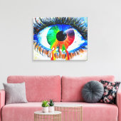 Iris Canvas Afdruk (Insitu (Woonkamer))