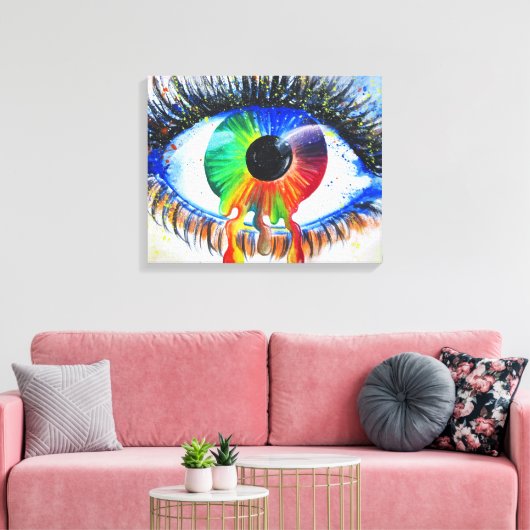 Iris Canvas Afdruk (Insitu (Woonkamer))