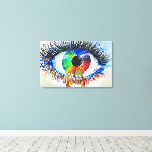 Iris Canvas Afdruk (Insitu (Houten vloer))